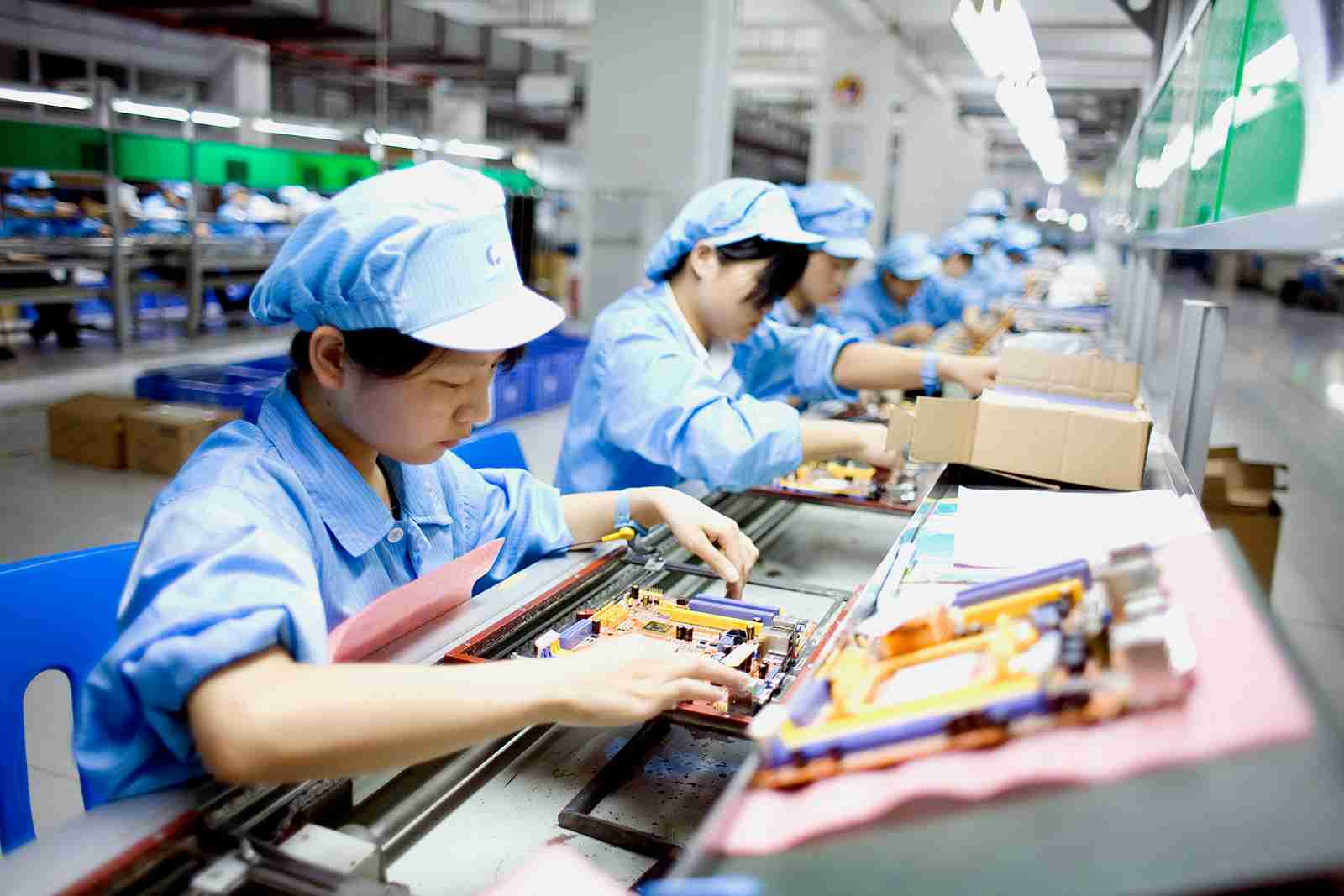 China - Guangdong - Shenzhen - Computer - Workers Assemble Laptop Computers